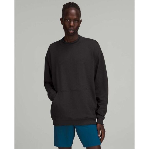 Men's Lululemon Relaxed-Fit Training Long Sleeve Crew Black Large - Picture 1 of 8